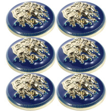 20Pcs Blue Decorative Metal Buttons for Jacket Suit Uniform Coat