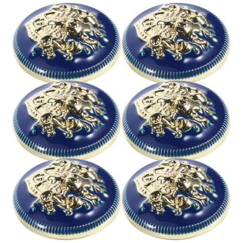 20Pcs Blue Decorative Metal Buttons for Jacket Suit Uniform Coat