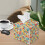 Δερμάτινο κάλυμμα για χαρτομάντιλα σε σχήμα πεταλούδας – Τετράγωνη θήκη με 2