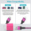 Kit com 3 cabos USB-C 2 em 1 (1,2 m) + adaptador de tomada USB — Compatível com iPhone e Android, carregamento rápido. 7