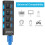 Concentrador USB 3.0 de 4 puertos, expansor de datos portátil negro 8