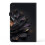 Ελαφριά θήκη PU/TPU Folio για συμβατότητα με Samsung Galaxy Tab A9 – Σχέδιο με μαύρο λουλούδι, 3