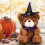 TERGAYEE Λούτρινο παιχνίδι με αρκουδάκι για το Halloween, αρκουδάκι με καπέλο για μαλακή 3