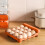 32-Egg Αυγοθήκη ψυγείου 2 επιπέδων με συρτάρι και λαβές – Πορτοκαλί, συμβατή με 6