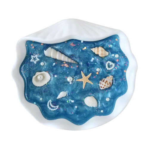 Duftkerze „Caury“, blauer Keramikornament, 1 Stück 1