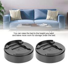 Black Furniture Legs Risers 8 Pack