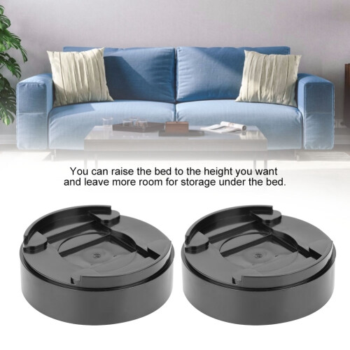 Black Furniture Legs Risers 8 Pack