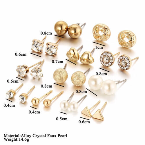 Σκουλαρίκια Stud σετ Chic Crystal24Pairs Γυναικεία Casual Occasions 1