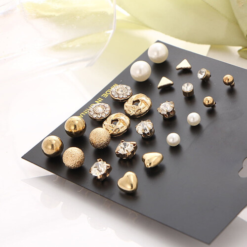 Σκουλαρίκια Stud σετ Chic Crystal24Pairs Γυναικεία Casual Occasions 2