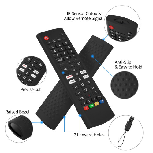 Θήκη σιλικόνης για τηλεχειριστήριο Smart TV συμβατή με τις σειρές LG AKB75375604, AKB75095302, 1