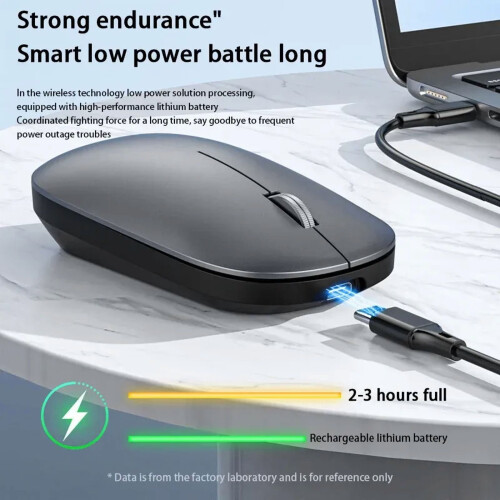 Draadloze Bluetooth-muis met dubbele modus en instelbare DPI (2,4 GHz). 2
