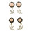 Ζεύγος Vintage Sparrow Dangle Ear Tunnels Expander Gauges Piercing Pink 22mm 7