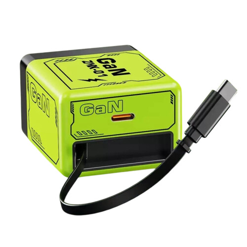Φορτιστής 2 σε 1GaN120W με καλώδιο USB-C και θύρες, φορητή πρίζα γρήγορης φόρτισης για 1