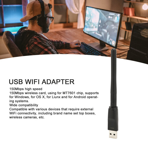 MT7601 USB WiFi Adapter 150Mbps Wireless Network Card for Windows & Linux 2