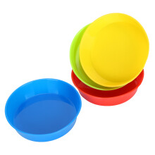 Round Plastic Paint Palettes 4pcs Youth Art Supplies for Kids & Beginners DIY