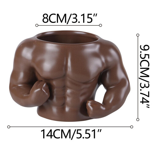 Κούπα καφέ Muscle Hunk Κεραμική κούπα για ζευγάρια, φίλους, μυώδη άντρα, φλιτζάνι καφέ, 1