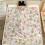 Flannel Blanket White Goose Floral Print Lightweight 2