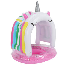 Sun Protection Water Float, Cartoon Canopy Design with High-Quality Material for Toddlers, Easy Inflation and Seamless Edge Sealing for Safe,
