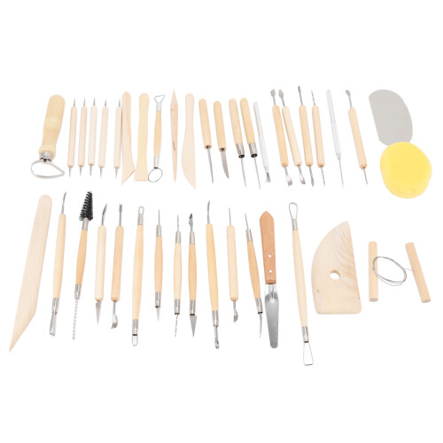 Masterpiece Maker, Clay Sculpting Tools, 41pcs Professional Pottery Tools Set, Double-Sided Modeling Tools with Carrying Case for Cake Decorating & 1