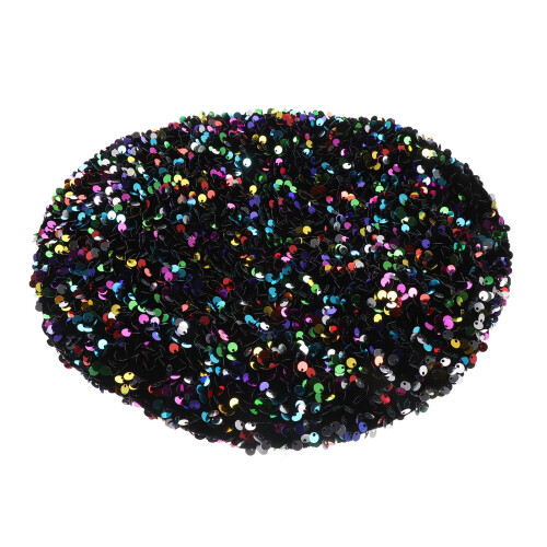 3 Pcs Sequined Beret Miss Sequins Colorful Cap Sparkly Shiny Hat