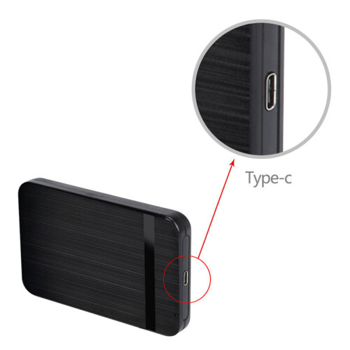 Θήκη σκληρού δίσκου USB 3.1 τύπου C2.5” SATA SSD, θήκη εξωτερικού σκληρού δίσκου 5Gbps, 1