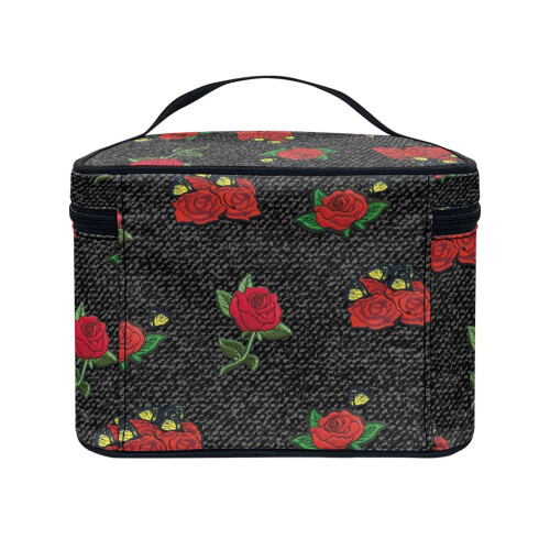 Οργανωτής ταξιδιού Roses 8,86x6,5x5,9 ίντσες με φερμουάρ για φορητή πόρτα, απαραίτητα για 1