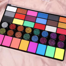 42 Colors Water Soluble Face Body Painting Set UV Neon Glitter Face Paint Art Christmas Party Body Paint Makeup Kit