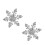 Sterling Silver Snowflake Stud Earrings Hypoallergenic 6