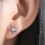 Sterling Silver Snowflake Stud Earrings Hypoallergenic 7