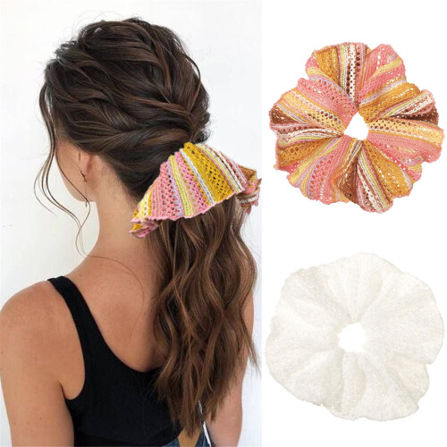 Fascia per capelli intrecciata oversize da donna – 18 cm 1