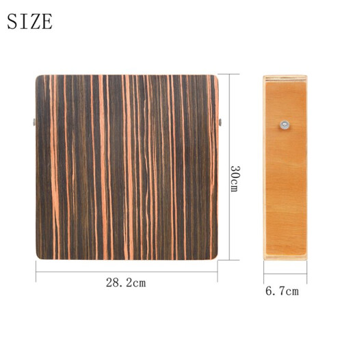 Compact Portable Travel Box Drum Ebony Wood Flat Hand Drum with Adjustable Strap Percussion Instrument 2