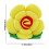 Gallickan blomma plyschkudde gul 31 cm 3