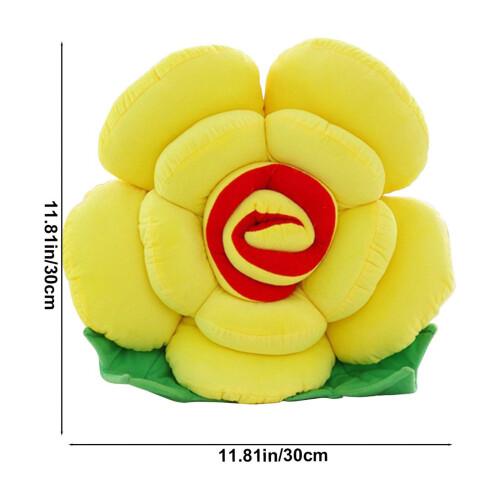 Gallickan blomma plyschkudde gul 31 cm 2