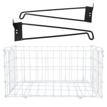 Secure And Stable Metal Basket With Protective Coating, Large Capacity For Wheelchair Use, Water Resistant Frame, Foldable, 40X26X20Cm