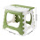Folding Step Stool With Enhanced Safety Features, Compact & Lightweight Design For Various Settings White & Green 3