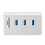 Διανομέας USB 3.0 3 θυρών, συμβατός με συστήματα OS X και PC, κομψός σχεδιασμός τύπου Apple 5