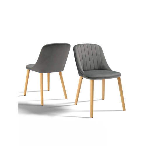 (Light Grey, Set of 2) Goeurvant Dining Chairs 2
