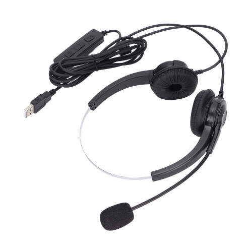 Professional Clear Chat Headset, Volume Control with Noise Cancelling Microphone, Wide Compatibility for Seamless Integration 1