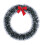 Artificial Christmas Wreath White Plastic 9.8 Inch 2