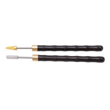 DIY Leather Craft Edging Pen Set 2PCS Stainless Steel with Sandalwood Handle