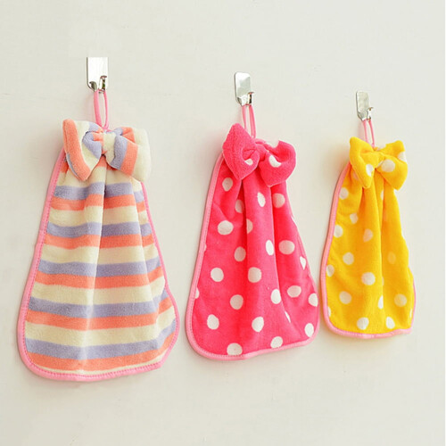 Hand Towel for Bathroom Kitchen Nursery Soft Bowknot 2