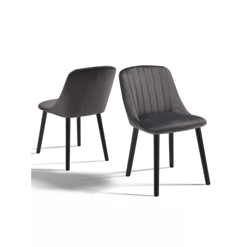 (Dark Grey, Set of 2) Goeurvant Dining Chairs