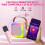 Mini Karaoke Machine with 2 Wireless Mics and LED Lights 5