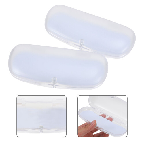 Portable Glasses Case Clear PVC 2 Pieces 2