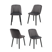 (Dark Grey, Set of 4) Goeurvant Dining Chairs