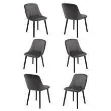 (Dark Grey, Set of 6) Goeurvant Dining Chairs