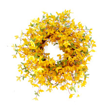 Couronne printanière artistique et romantique, semi-faite main, 56 cm de diamètre, en tissu au design unique, idéale pour offrir ou décorer sa