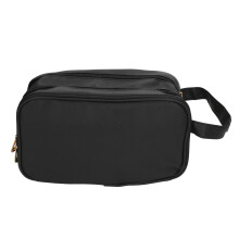 Everyday Elegance: Synthetic Leather Toiletry Bag, Durable And Water Resistant, Multi-functional Storage With Convenient Zipper, Perfect For Travel