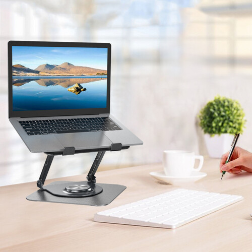 Adjustable Portable Laptop Stand, Ergonomic Galvanized Iron Support With Wide Compatibility For10-16" Notebooks, Foldable & Durable Design 1
