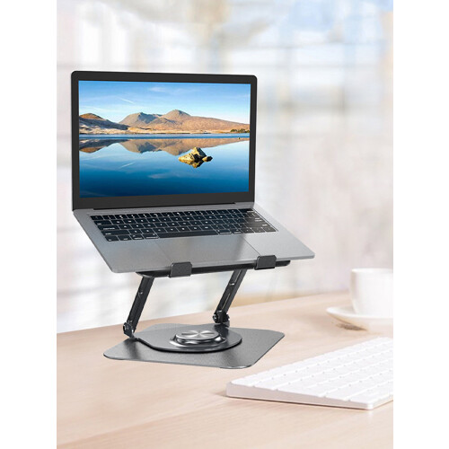 Adjustable Portable Laptop Stand, Ergonomic Galvanized Iron Support With Wide Compatibility For10-16" Notebooks, Foldable & Durable Design 2
